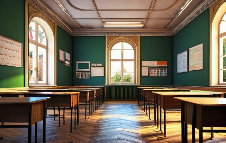 디지털 교육 기술 - **Prompt:** A dynamic scene in a modern Italian high school's VR/AR lab, where enthusiastic students...