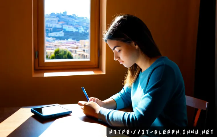 Home 8 스마트 학습 - Photorealistic Italian university student using a tablet with a stylus at a bright home study desk, ...