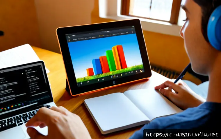 Home 13 디지털 학습에 대한 전략 - Photorealistic Italian university student creating a digital learning strategy at a tidy home desk i...